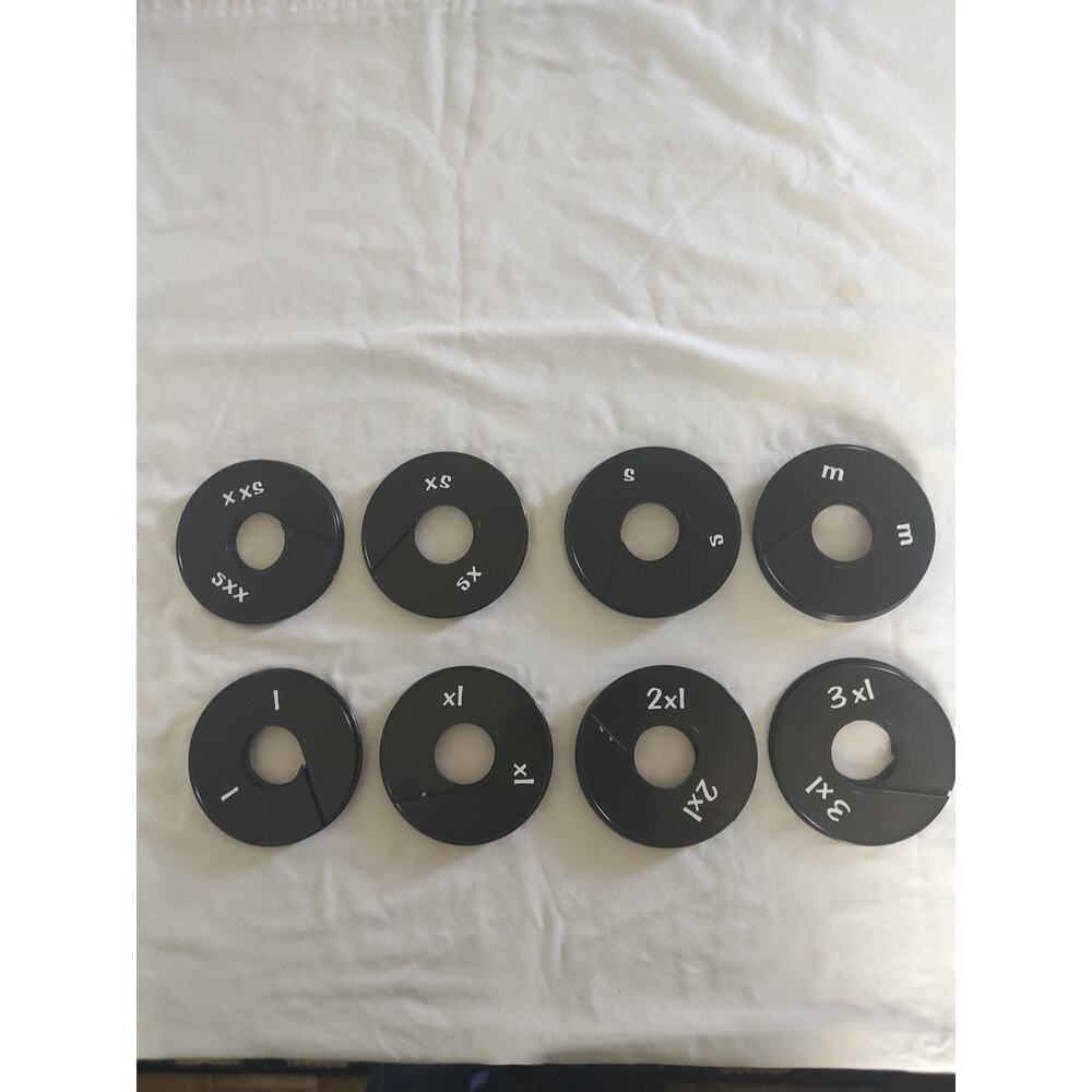 36 Circle Clothing Rack Size Dividers, XXS-3XL
